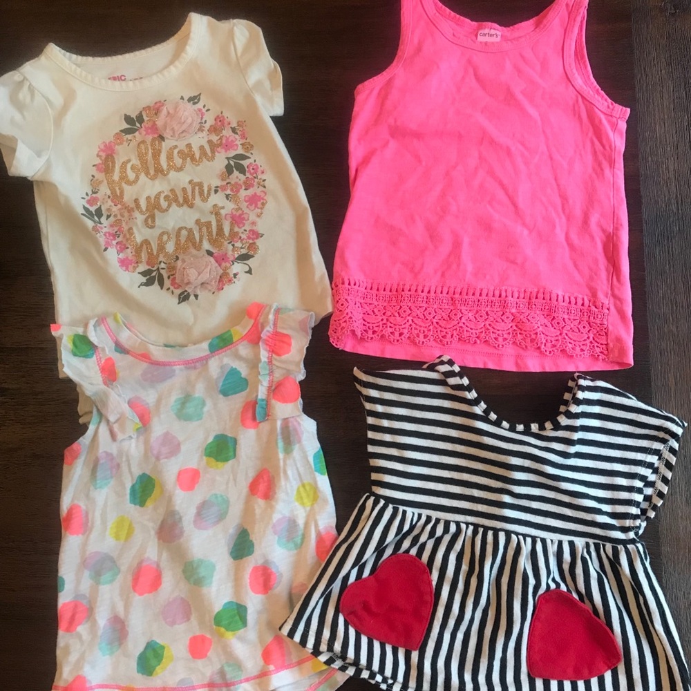 Lot Of 2T Girls Spring/Summer Tops